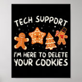 Weihnachts-Tech unterstützt hier, Cookies zu lösch Poster (Vorne)