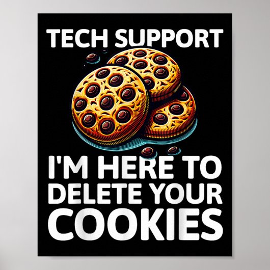 Weihnachts-Tech unterstützt hier, Cookies zu lösch Poster (Vorne)