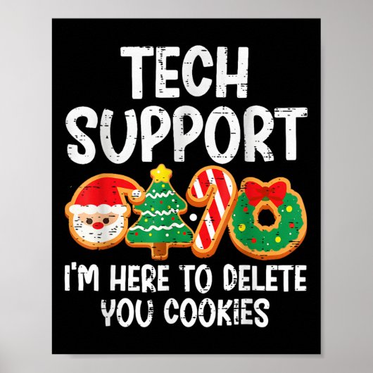 Weihnachts-Tech unterstützt hier, Cookies zu lösch Poster (Vorne)