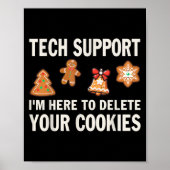 Weihnachts-Tech unterstützt hier, Cookies zu lösch Poster (Vorne)