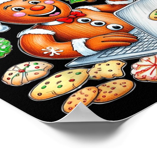 Weihnachts-Tech unterstützt hier, Cookies zu lösch Poster (Ecke)