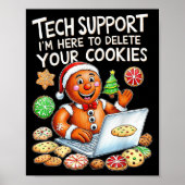 Weihnachts-Tech unterstützt hier, Cookies zu lösch Poster (Vorne)