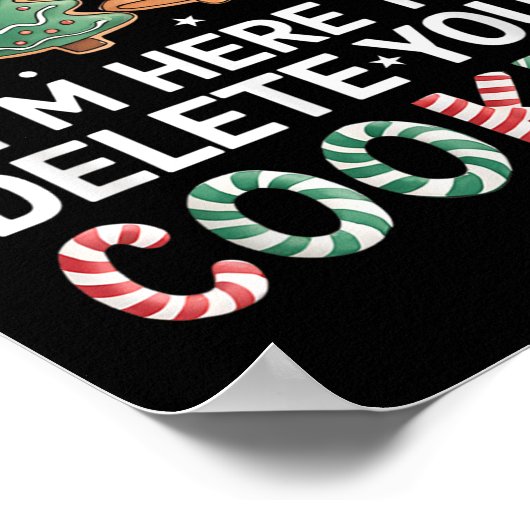 Weihnachts-Tech unterstützt hier, Cookies zu lösch Poster (Ecke)