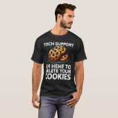 Weihnachts-Tech unterstützt hier, Cookies zu lösch T-Shirt (Vorne ganz)