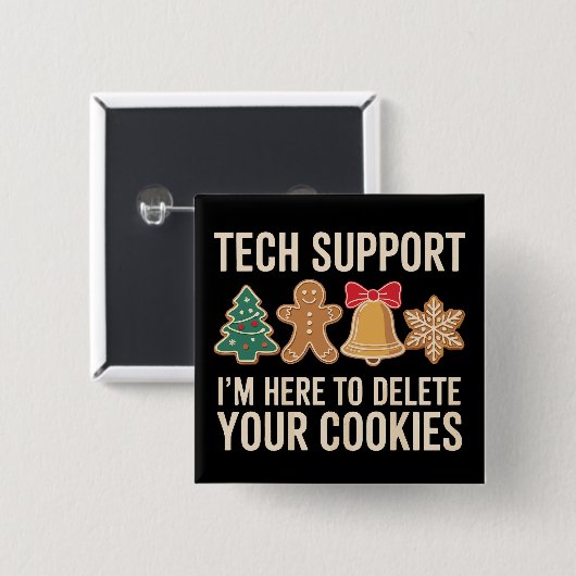 Weihnachts-Tech-Unterstützung hier, um Cookies zu Button (Vorne & Hinten)