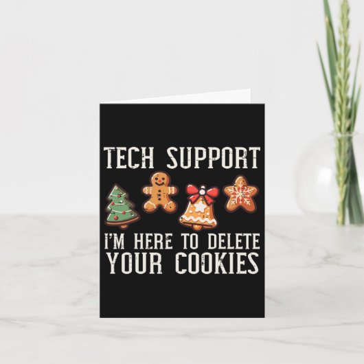 Weihnachts-Tech-Unterstützung hier, um Cookies zu Karte (Vorderseite)
