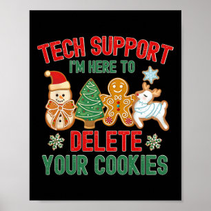 Weihnachts-Tech-Unterstützung hier, um Cookies zu Poster