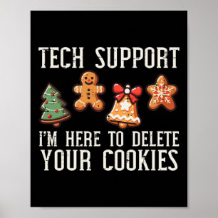 Weihnachts-Tech-Unterstützung hier, um Cookies zu Poster