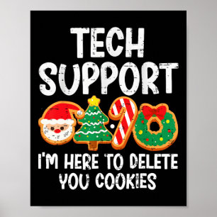 Weihnachts-Tech-Unterstützung hier, um Cookies zu Poster