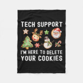 Weihnachts-technische Unterstützung hier, um Cooki Fleecedecke (Vorderseite)