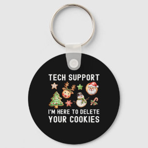 Weihnachts-technische Unterstützung hier, um Cooki Schlüsselanhänger