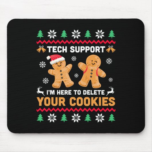 Weihnachts-Technischer Support hier, um Cookies zu Mousepad (Vorne)