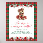 Weihnachts Teddy Bär Wie groß ist Mama's Bauch Poster (Vorne)