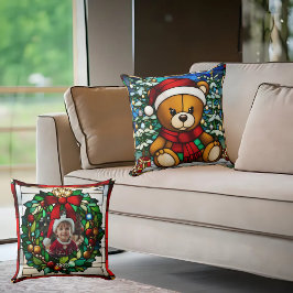 Weihnachts-Teddy-Bären Imitate gestanzt Glas Kissen