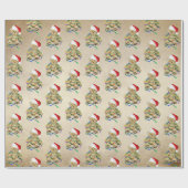 Weihnachts-Teddy-Bären in Feiertagslechten Geschenkpapier (Flach)