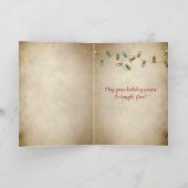 Weihnachts-Teddy-Bären in Feiertagslechten Karte (Innenseite)