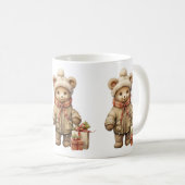 Weihnachts-Teddy-Bären-Tasse Kaffeetasse (VorderseiteRechts)