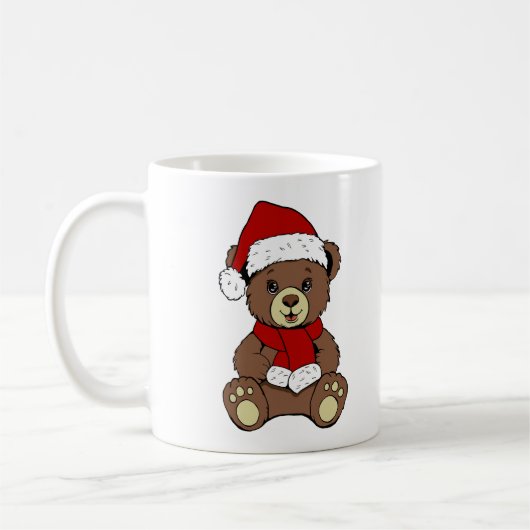 Weihnachts-Teddy-Bären-Tasse Kaffeetasse (Links)
