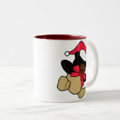 Weihnachts-Teddy-Bären-Tasse Zweifarbige Tasse (VorderseiteRechts)