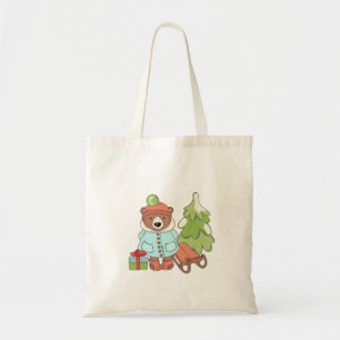 Weihnachts-Teddy-Bärenkuppel mit Geschenktasche Tragetasche