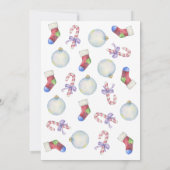 Weihnachts-Teddy Bear Winter Baby Dusche Einladung (Rückseite)