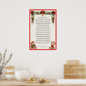 Weihnachts-Teddy-Bears Gewartet für den Weihnachts Poster (Küche)