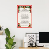 Weihnachts-Teddy-Bears Gewartet für den Weihnachts Poster (Heimbüro)