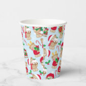 Weihnachts-Teddy-Bears in Rot- und Grünbuch-Cups Pappbecher (Rechts)