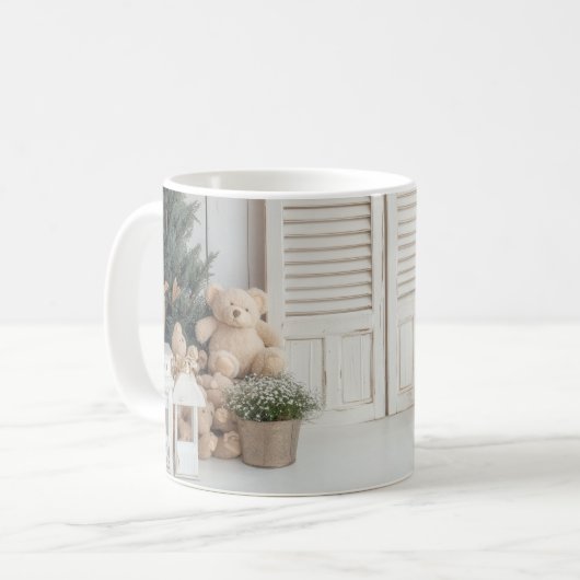 Weihnachts-Teddy-Bears-Keramik Tasse (Vorderseite Links)