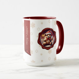 Weihnachts Teddy Cookie Personalisiertes Banner Wh Tasse