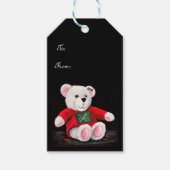 Weihnachts-Teddy-Geschenktag Geschenkanhänger (Vorderseite)