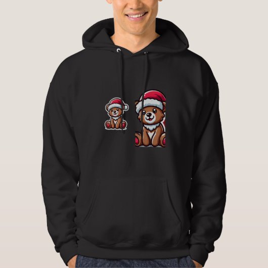 Weihnachts-Teddy Men Hoodie (Vorderseite)