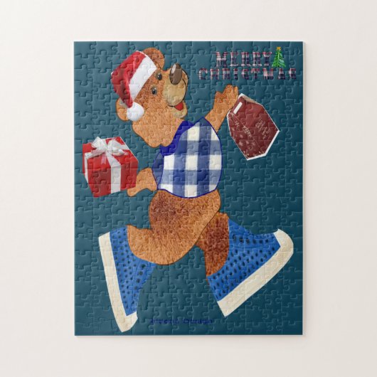 Weihnachts-Teddy Puzzle (Vertikal)
