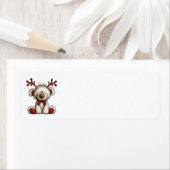Weihnachts-Teddybär-Adressetiketten (Insitu)