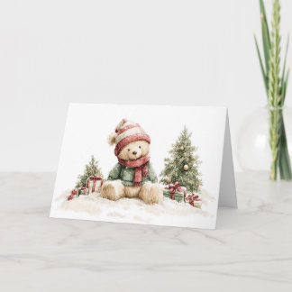Weihnachts-Teddybär Feiertagskarte