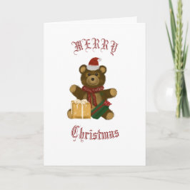 Weihnachts-Teddybär Feiertagskarte