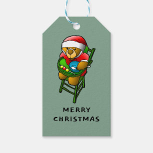 Weihnachts-Teddybär Geschenkanhänger