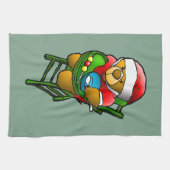 Weihnachts-Teddybär Geschirrtuch (Horizontal)