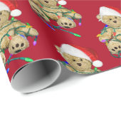 Weihnachts-Teddybär im Licht Geschenkpapier (Rolleneckpunkt)