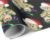 Weihnachts-Teddybär im Licht Geschenkpapier (Rolleneckpunkt)