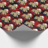 Weihnachts-Teddybär im Licht Geschenkpapier (Ecke)