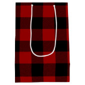 Weihnachts-Teddybär im Licht Mittlere Geschenktüte (Rückseite)