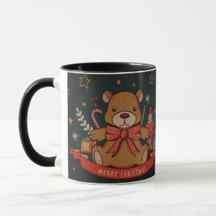 Weihnachts-Teddybär in Tasse