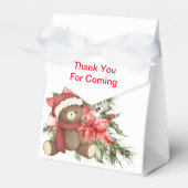 Weihnachts-Teddybär Poinsettia Geschenkschachtel (Vorderseite)