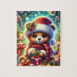 Weihnachts-Teddybär-Puzzle Puzzle