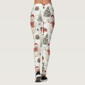 Weihnachts-Teddybär-Santa-Muster (1) Leggings (Rückseite)
