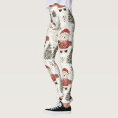 Weihnachts-Teddybär-Santa-Muster (1) Leggings (Links)