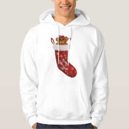 Weihnachts-Teddybär-Socken Hoodie