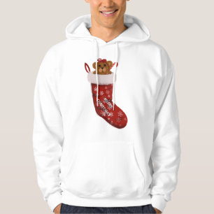 Weihnachts-Teddybär-Socken Hoodie