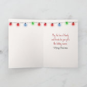 Weihnachts-Teddybären am Kamin Karte (Innenseite)